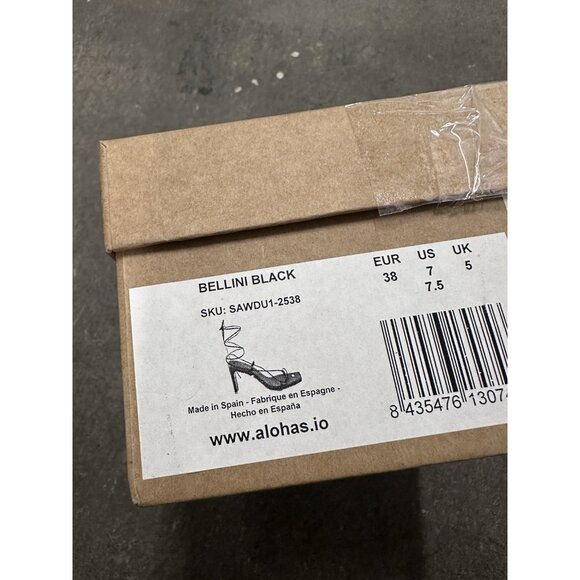 ALOHAS Bellini Sandals Black Leather - Picture 2 of 5